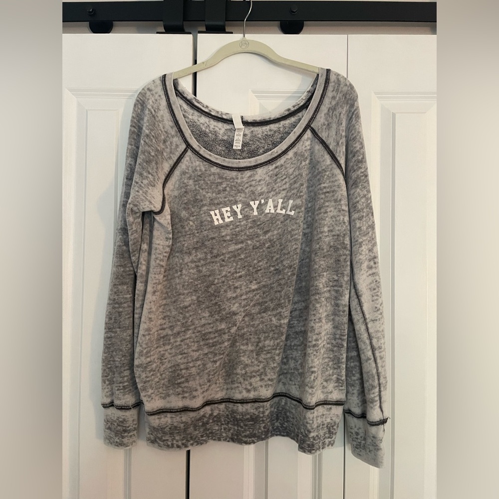 Bella Canvas Gray Women's Crew Neck Sweater